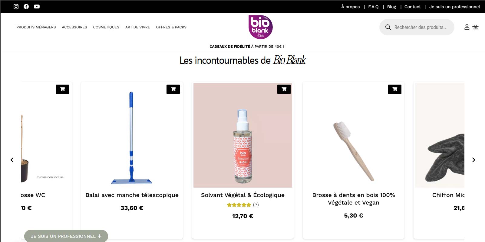 Création site e-commerce produits écoresponsables