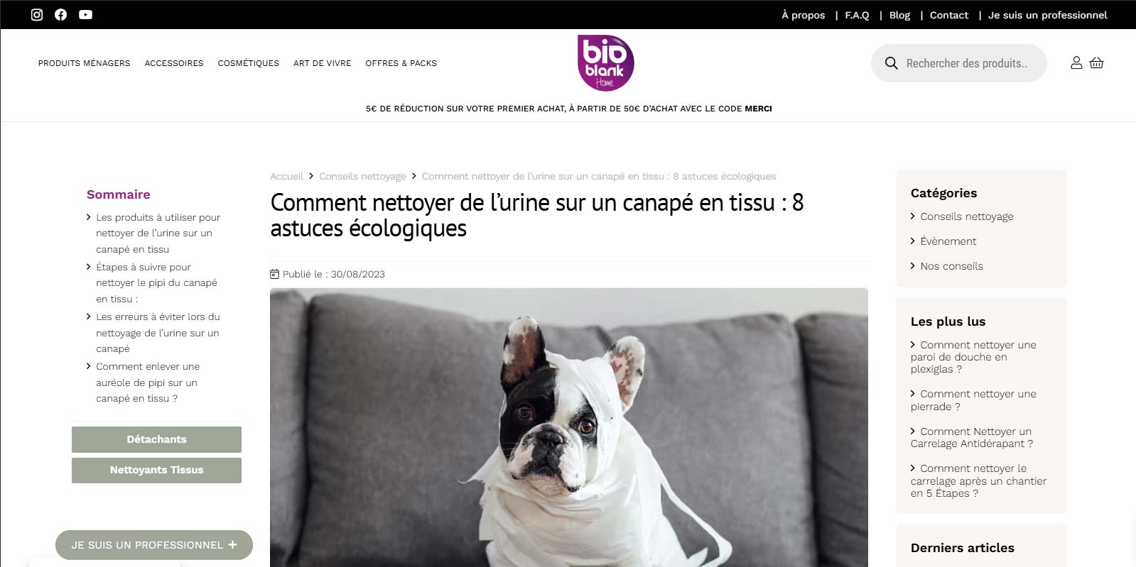 Création site e-commerce produits écoresponsables
